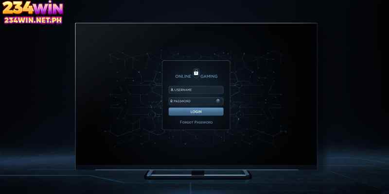 Example of a secure online gaming login interface.